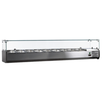 OMCAN 46680 Rail à garniture réfrigéré de comptoir de 78,7 po avec pare-haleine