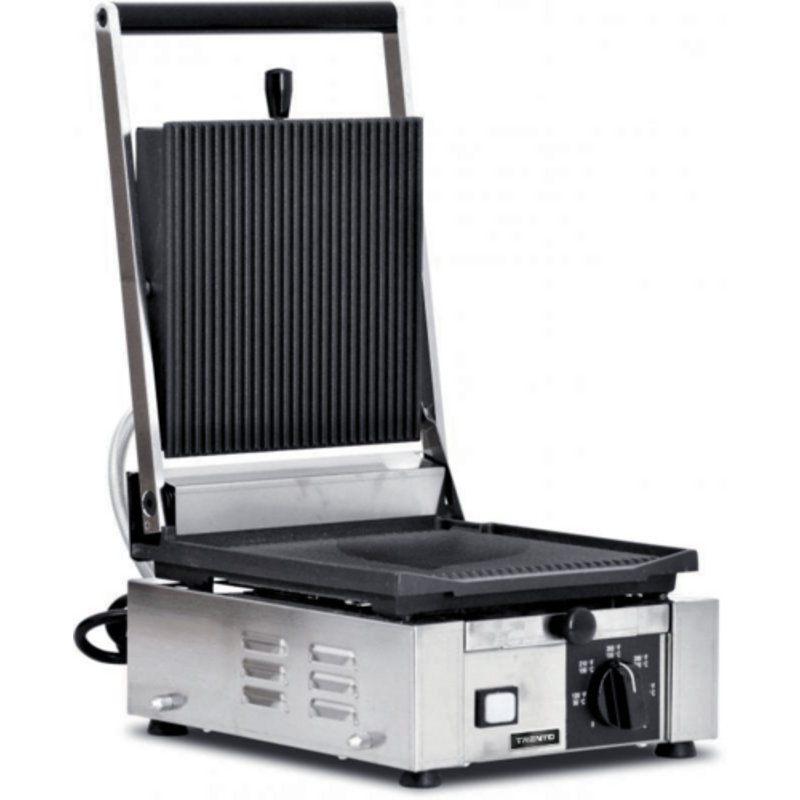 Trento 11375 10" x 9" Countertop Single Panini Grill For Perfectly Grilled Sandwiches And Snacks.