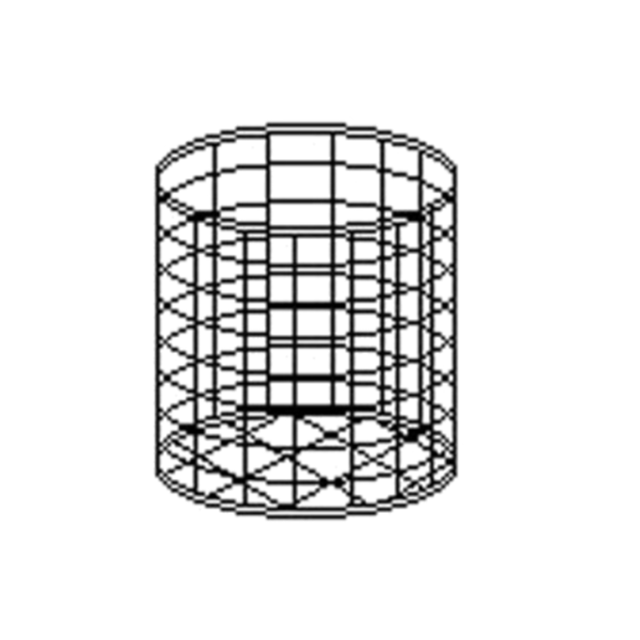 Fagor 19000792 Dishwasher Flatware Cutlery Container For 16x16 Inch Rack In Black Wireframe Design