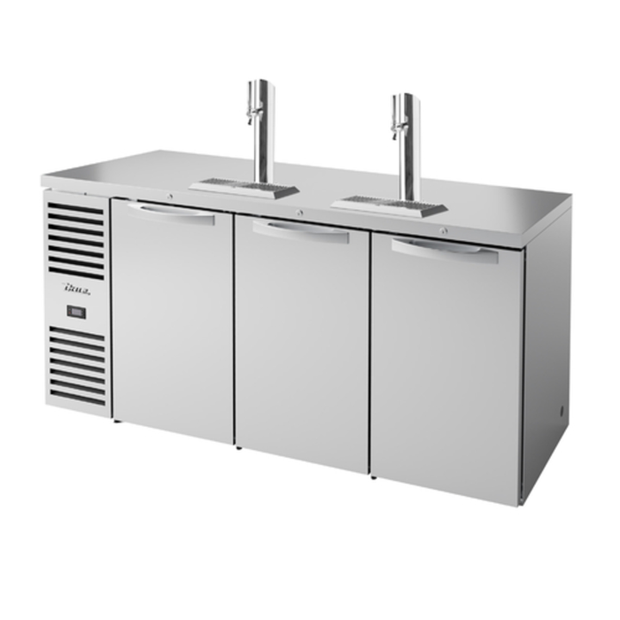 Distributeur de bière pression extérieur True de 72 pouces à trois portes solides