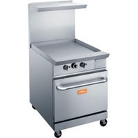 Brika BGR-G24 24"W Gas Restaurant Range with Griddle Top