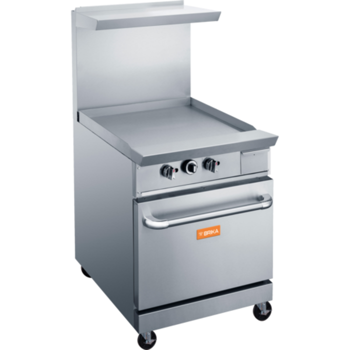 Brika BGR-G24 24"W Gas Restaurant Range with Griddle Top
