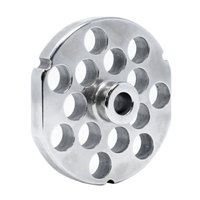 Omcan 11162 Commercial 330 lbs/hr Stainless Steel Gear Driven Meat Grinder grinder plate with coarse holes, stainless steel