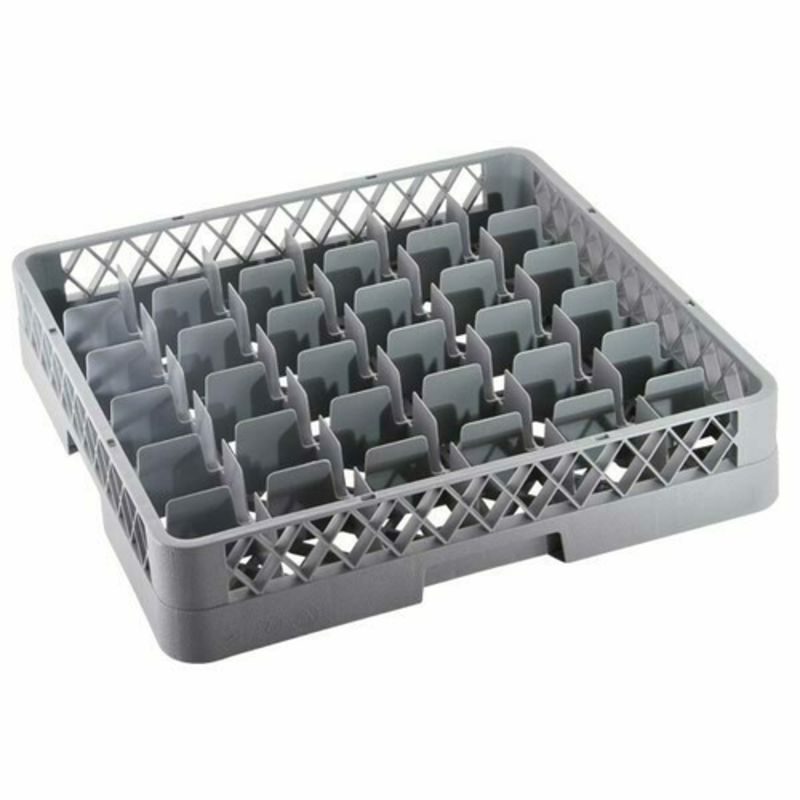 Alt Tag: Omcan 43503 36 Compartment Dishwasher Glass Rack commercial glassware dishwashing rack with 36 compartments