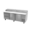Fagor 19055003 FPT-93-D2 93" Refrigerated Pizza Prep Table for efficient kitchen use.