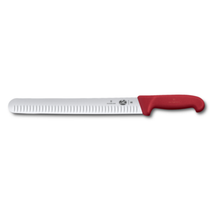 Victorinox 5.4721.30B 12-Inch Granton Blade Slicer Knife Red Fibrox