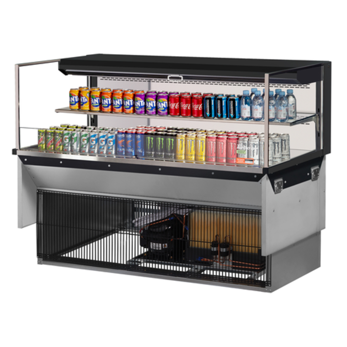 Turbo Air TOM-60L-UF-W(B)-2SI-N Vitrine réfrigérée à poser 13 pi³ de 59-7/8" de large