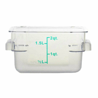 Omcan 80172 2 Quart Square Polycarbonate Food Storage Container
