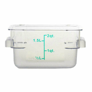 Omcan 80172 2 Quart Square Polycarbonate Food Storage Container