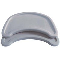 Plateau de remplacement gris Omcan 80231 pour repas de bébé Plateau commercial de chaise haute en plastique gris facile à nettoyer