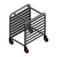 Winholt AL-1808-H-32H Aluminum Half-Height Pan Rack, 8 Tray Capacity