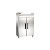 Omcan 50115 54-Inch Top Mount Two Door Reach-In Refrigerator With Stainless Steel Exterior