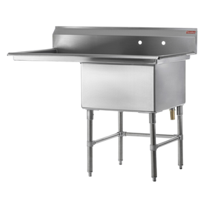 Rosko RO-SS-2424-L24 50.5" One Compartment Sink with Left Drainboard