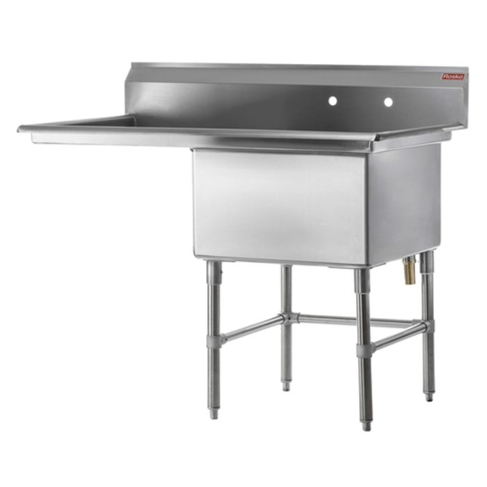 Rosko RO-SS-2424-L24 50.5" One Compartment Sink with Left Drainboard
