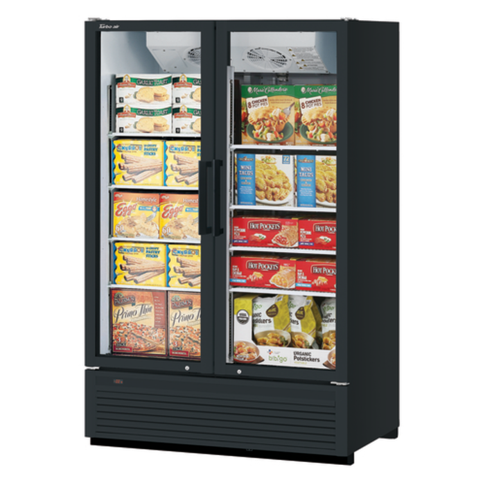 Turbo Air TGF-47SDH-N 51.13"W Glass Door Freezer Merchandiser