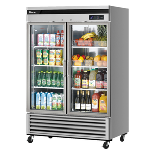 Réfrigérateur commercial à portes vitrées Turbo Air TSR-49GSD-N 54-3/8 po de largeur
