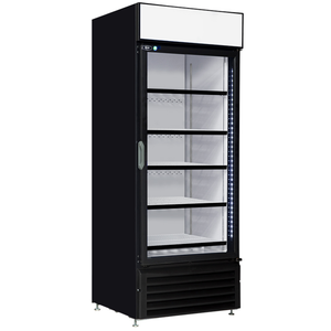 QBD CD26-HC/RX 30-Inch Wide Black Glass Door Pharmacy Cooler