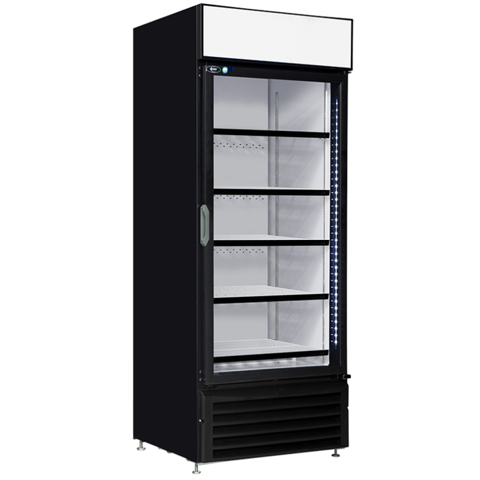 QBD CD26-HC/RX 30-Inch Wide Black Glass Door Pharmacy Cooler
