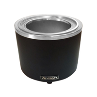 Adcraft FW-1200WR/B 11 Qt. Round Countertop Food Cooker/Warmer