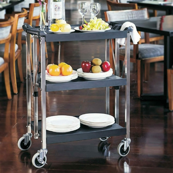 Omcan 43638 Folding Dining Service & Display Cart 29.9"W