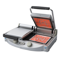 Cadco CPG-20FC 24.33" Double Clamshell Sandwich Panini Grill