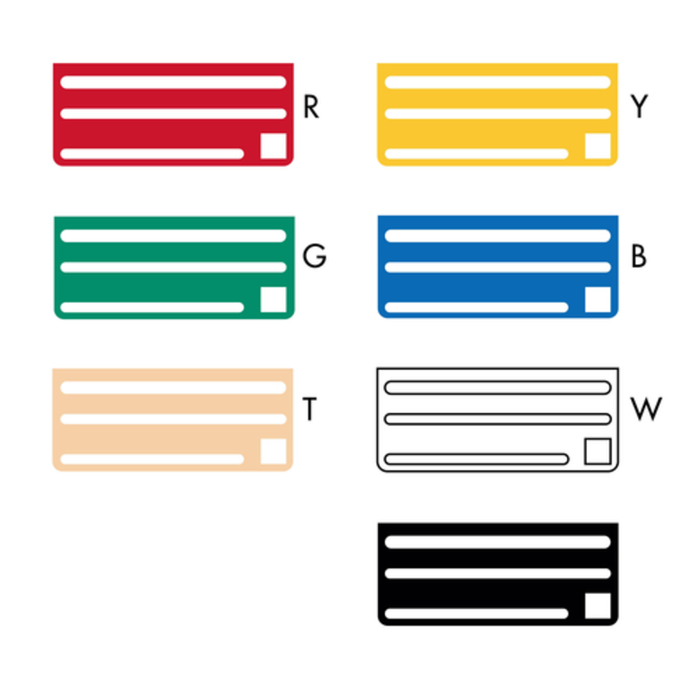 10688-6 KR-50I Assorted Color Replacement Inserts for Knife Racks (6/Set)