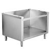 Stainless Steel Cabinet Base For Gas Range With Open Design, Ideal For Commercial Kitchen Workstation.