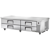 True TRCB-82-84-HC 84" Refrigerated Chef Base Equipment Stand With Four Drawers For Efficient Kitchen Storage