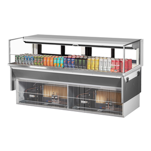 Turbo Air TOM-72L-UFD-W(B)-1SI-N 72" 9.7 cu. ft. Open Display Merchandiser