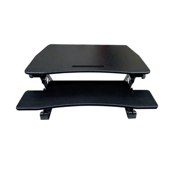 OMCAN 44560 35.43" x 23.23" Height-Adjustable Sit-Stand Desk Black