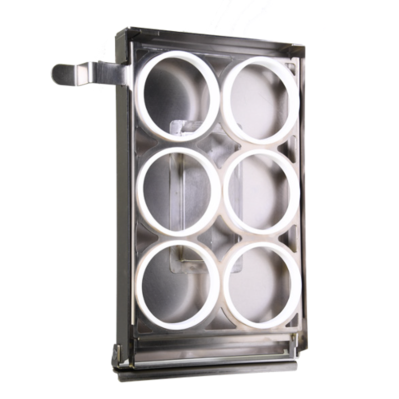 Egg Ring Rack Kit For ESM-600 Featuring Six 3-Inch Circular Pans For Cooking Eggs Perfectly.
