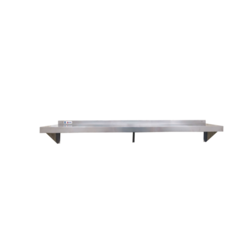 Omcan 48578 Heavy-Duty 72-Inch Wide Wall Mounted Stainless Steel Shelf For Commercial Use