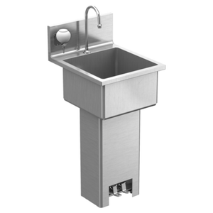 Winholt WHPS1616-KT 18" x 18" Pedestal Hand Sink with Foot Pedals