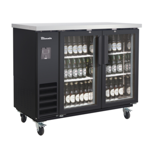 Blue Air BLNBB-48BG-HC 49-1/8" Narrow Depth Glass Door Back Bar Cooler