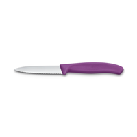 Victorinox 6.7635.C1 3-1/4" Serrated Spear Point Paring Knife Purple