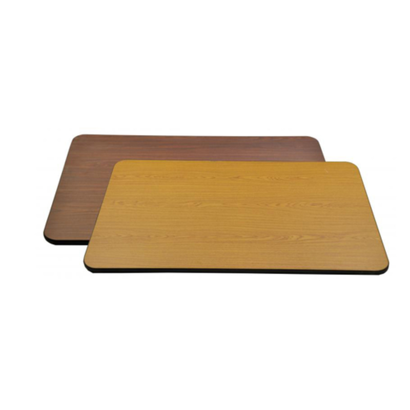 Omcan 44523 30" x 60" Rectangular Reversible Restaurant Tabletop, two-tone reversible woodgrain laminate restaurant tabletop