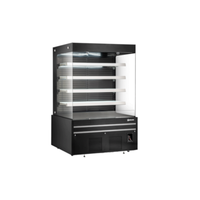 Alt Tag: OMCAN 48379 60 inch Wide Open Front Refrigerated Showcase open front grab-and-go merchandiser with multi-tier shelves