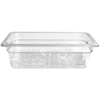 Omcan 80074 Full Size 22.8 Qt Clear Plastic Food Pan Durable Storage For Kitchen Use