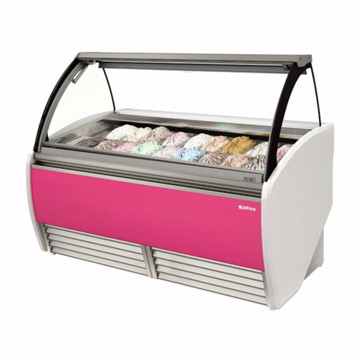 Infrico IDC-VAR18H Vitrine à gelato 18 bacs, 67-3/8" L
