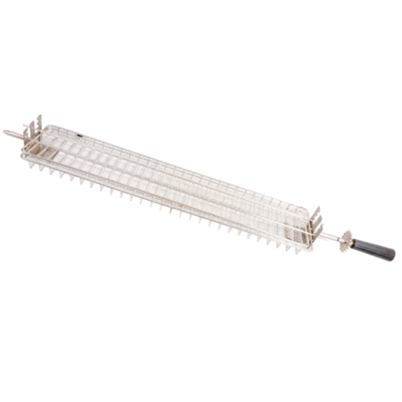 Étiquette alternative : Omcan 48192 Gril à brochette plate et panier à robinet pour accessoire à broche plate en acier inoxydable 48195