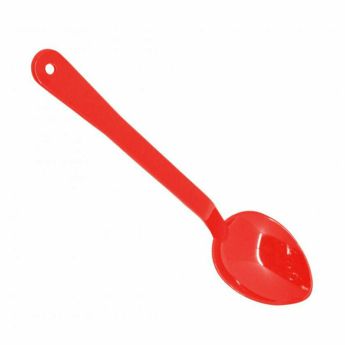 Omcan 80293 13-Inch Red Polycarbonate Solid Serving Spoon