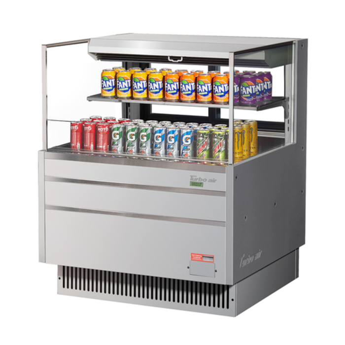 Turbo Air TOM-36L-UFD-S-2S-N 35" Horizontal Open Display Merchandiser