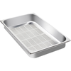 Stainless Steel Perforated Food Pan Designed For Professional Kitchen Use And Catering Operations.