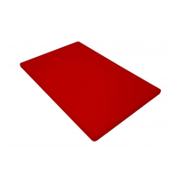 Restaurant Essential 41200 Red Plastic Cutting Board 12" x 18"