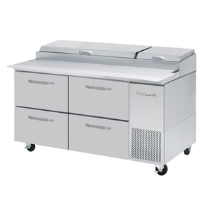 Bluenix BAPP67-D4-HC 67-Inch Refrigerated Pizza Prep Table