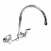 Splash Mounted Gooseneck Faucet With High-Arc Design For Commercial Tub Sinks
