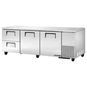 Réfrigérateur à tiroirs encastrable True 93-1/4 pouces de profondeur en acier inoxydable