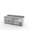 93 Inch Refrigerated Worktop Counter With Six Heavy-Duty Drawers And Stainless Steel Finish