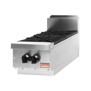 Rosko RO-RCG-12-S 12"W Gas Countertop Range with 2 Burners