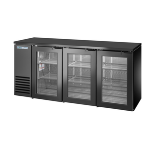 Réfrigérateur de bar arrière True TBB24-72-3G-Z1-BST-B-1 de 72 pouces de large